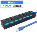 Load image into Gallery viewer, USB 3.0 Hub Port Expander With Up To 7 Extra Ports
